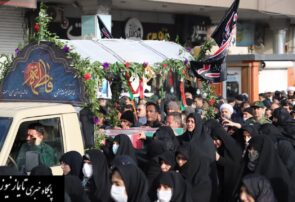 آیین تشییع و خاکسپاری ۱۰ شهیدگمنام استان اردبیل