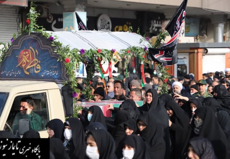 آیین تشییع و خاکسپاری ۱۰ شهیدگمنام استان اردبیل