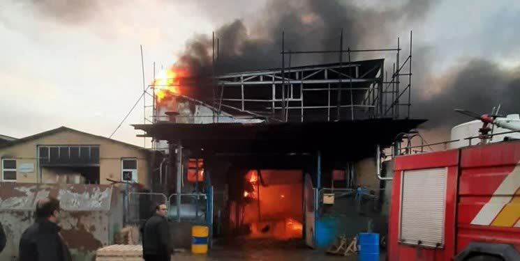 آتش‌سوزی در واحد رنگ سازی ناحیه صنعتی نوجه‌‎ده نمین اردبیل مهار شد