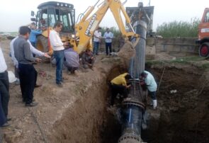 اصلاح و بازسازی خط اصلی انتقال و تقویت آب شهری پارس آباد در کمتر از ۱۲ ساعت