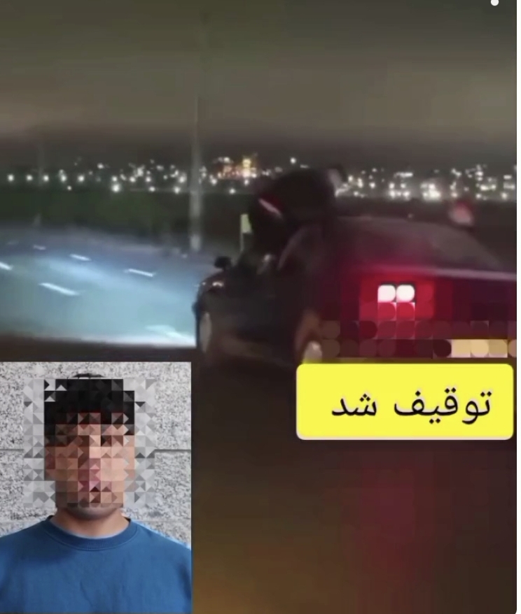 توقیف پژو به‌دلیل حرکات هنجارشکنانه راننده و سرنشین روی سقف خودرو